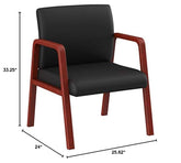 Guest Chair, Black/Mahogany